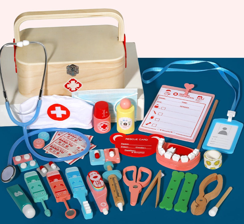 Wooden Doctor Dentist Toy Set | Pretend Play